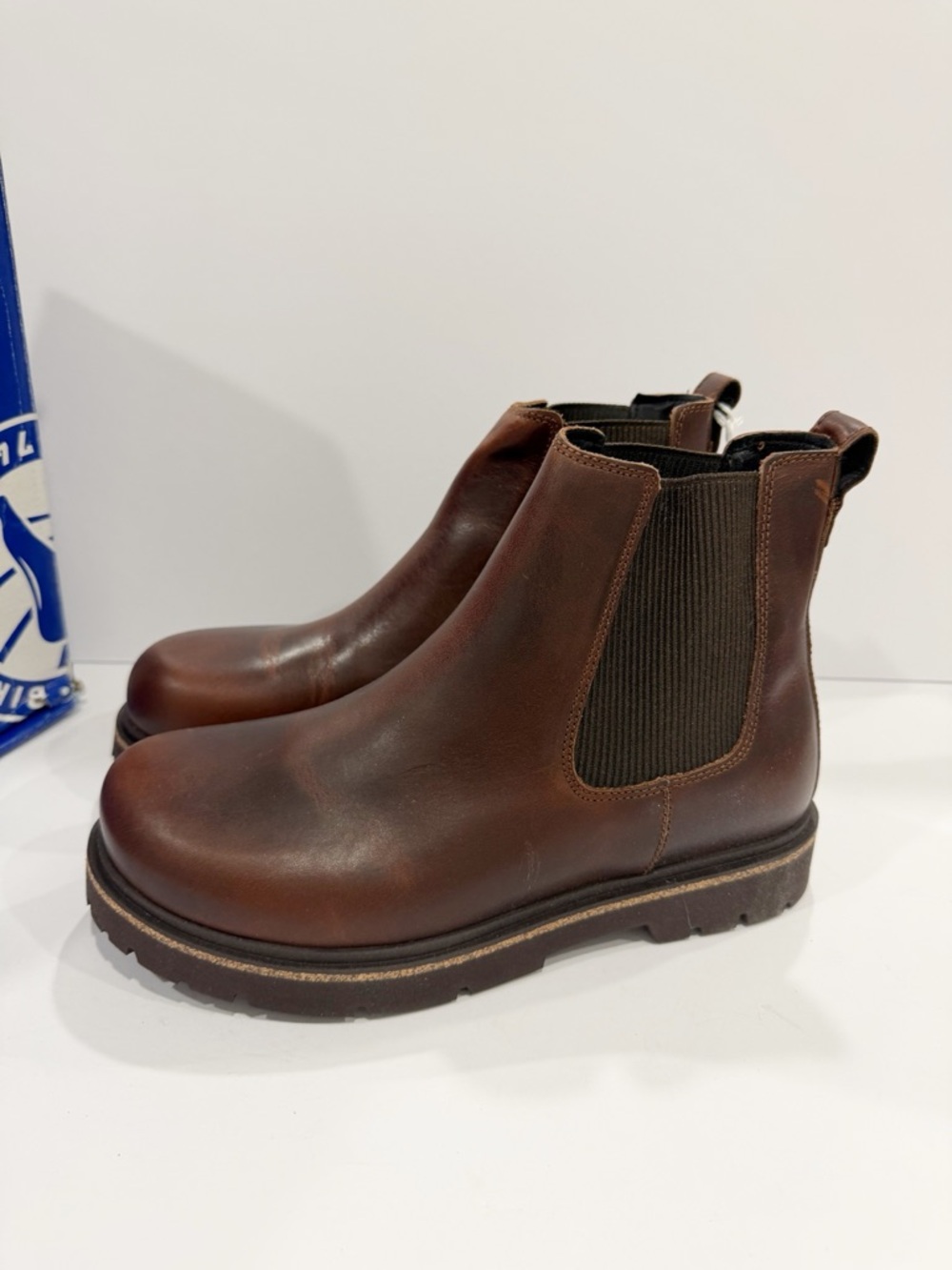 Birkenstock Highwood Slip-On Leather Unisex Chelsea Boots - Chocolate - Picture 5 of 10